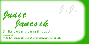 judit jancsik business card